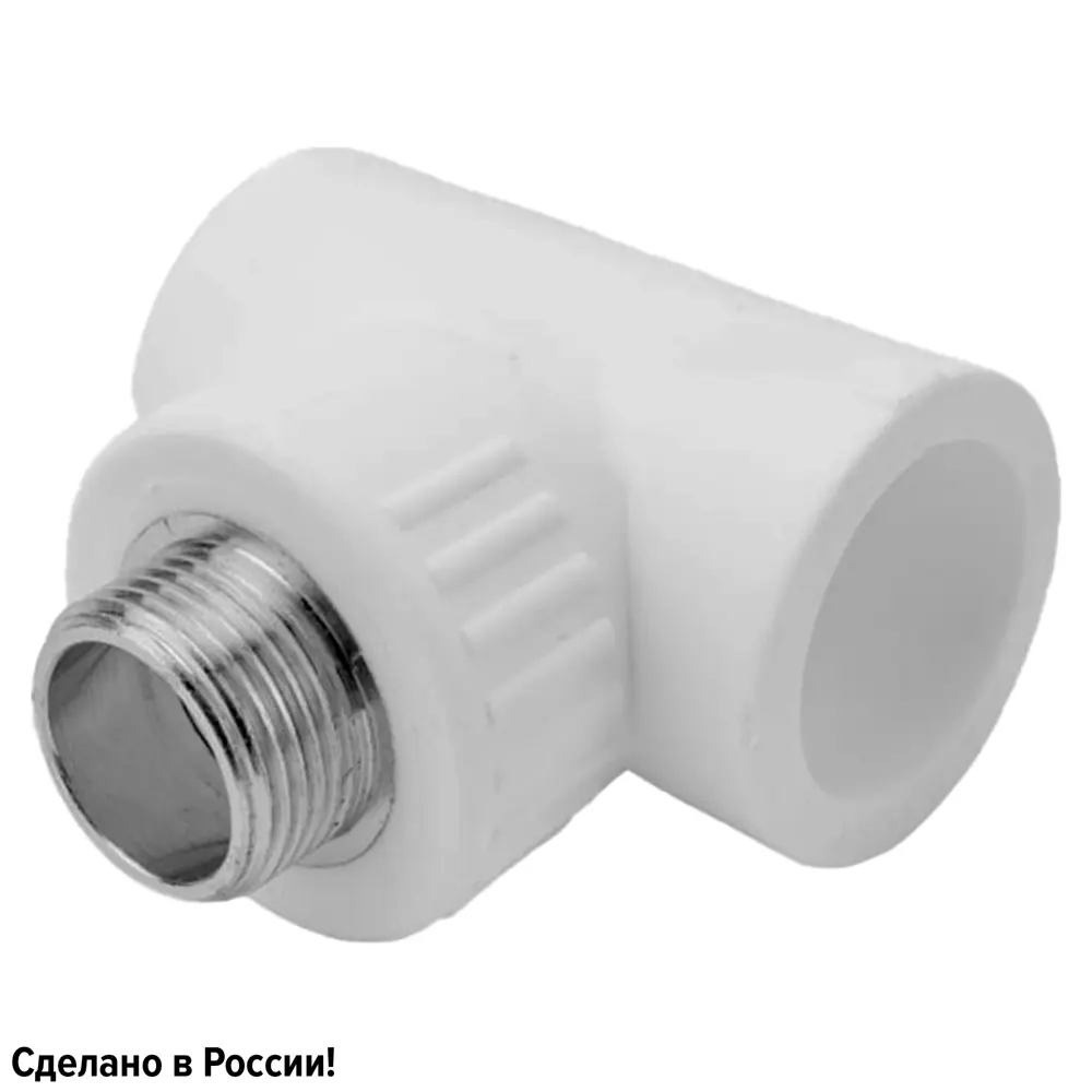 Тройник комбинированный Ростерм 25x1/2"x25 мм НР полипропилен STLM-2200182