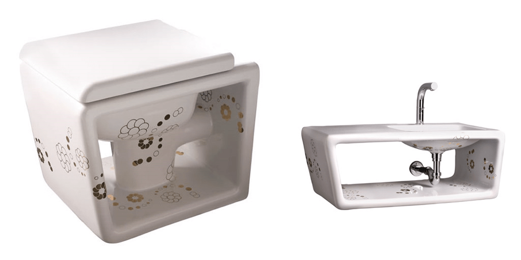 40119 Приставной унитаз напольный Зеленый Althea Ceramica Design Outline Италия - Вид №1