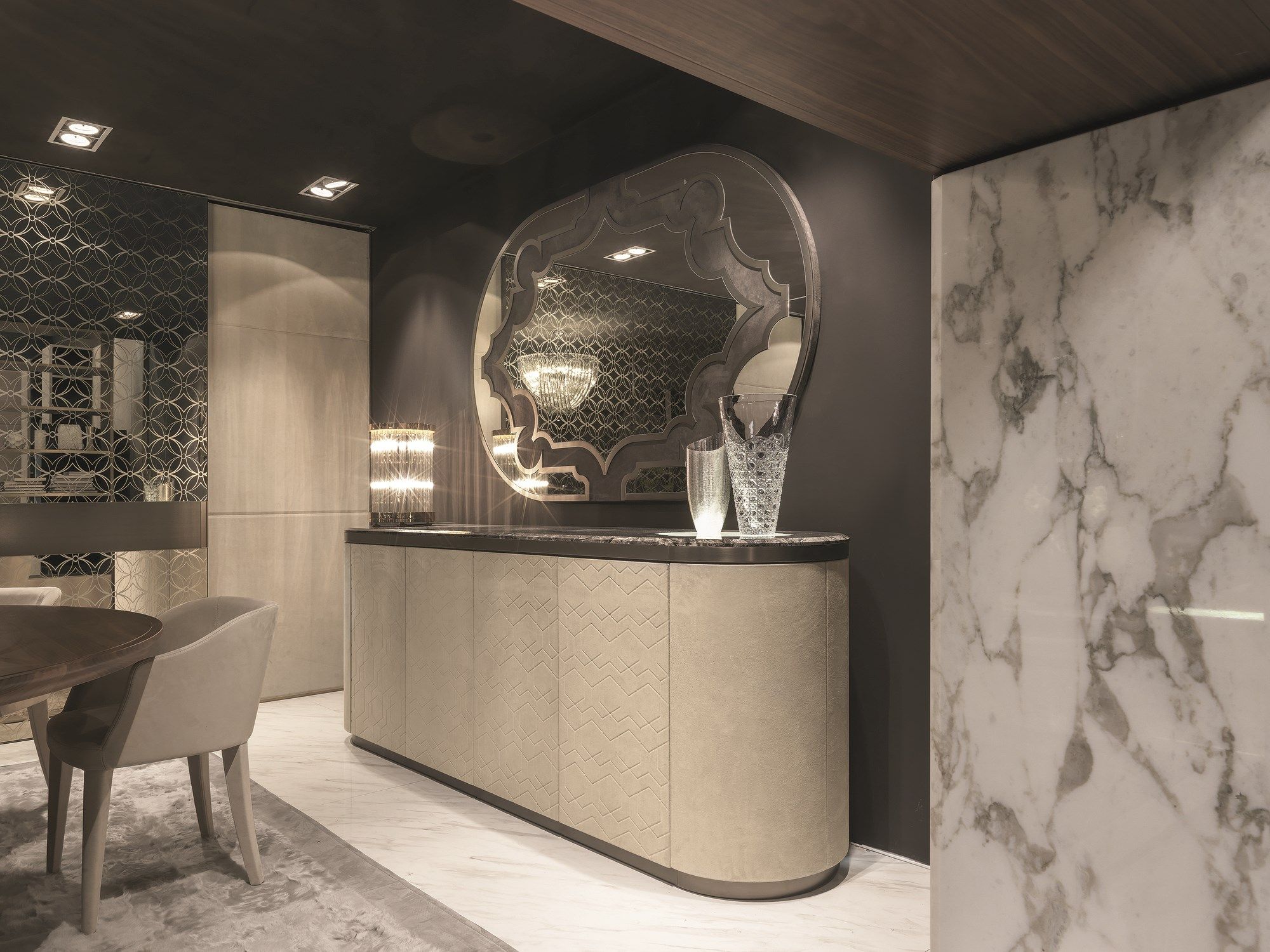 Кожаный шкаф со встроенным освещением Longhi Loveluxe ARCH-00088301 - Вид №1