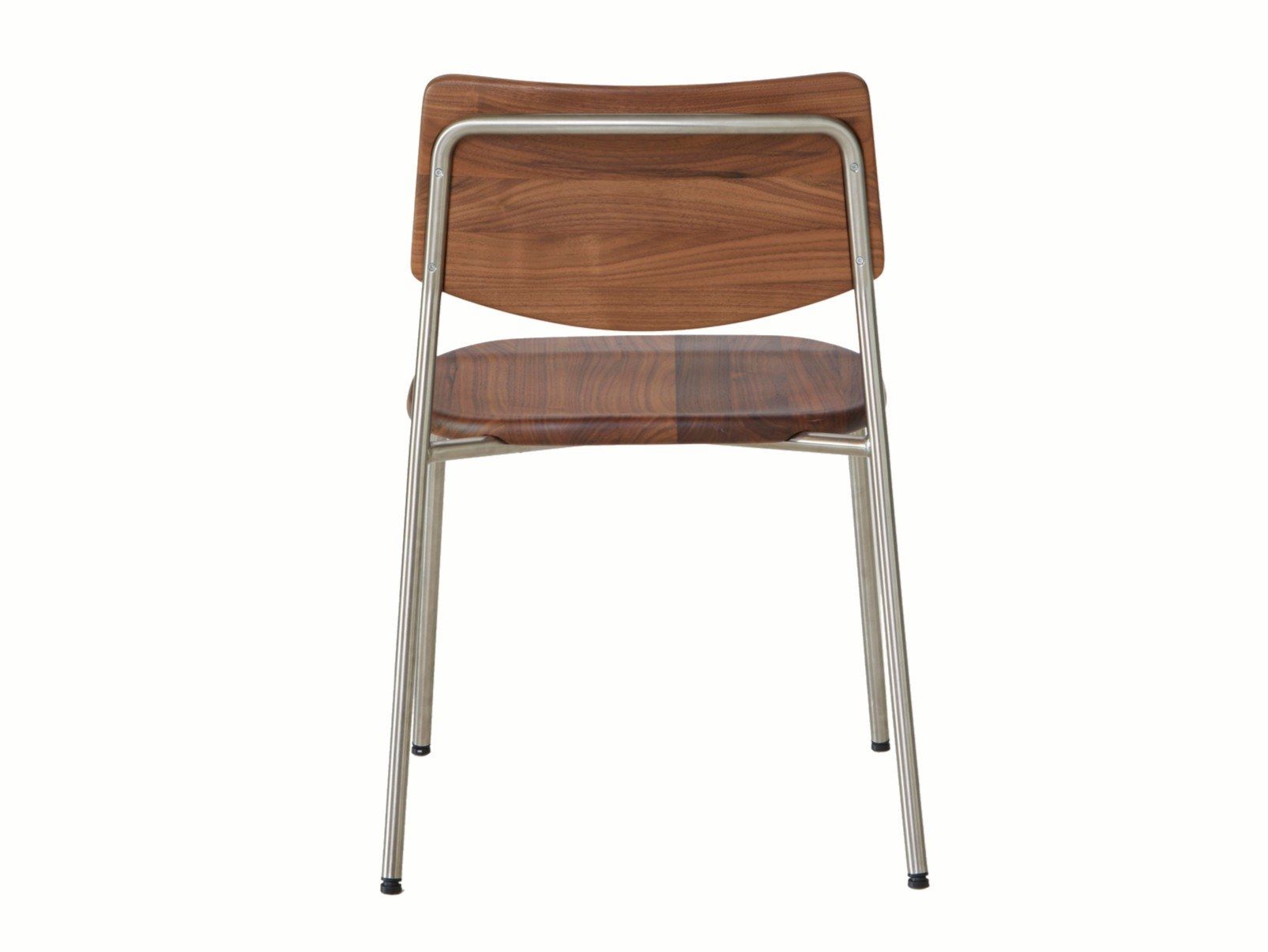 Штабелируемый стул из нержавеющей стали и дерева BassamFellows труба ARCH-00128167 - Вид №2