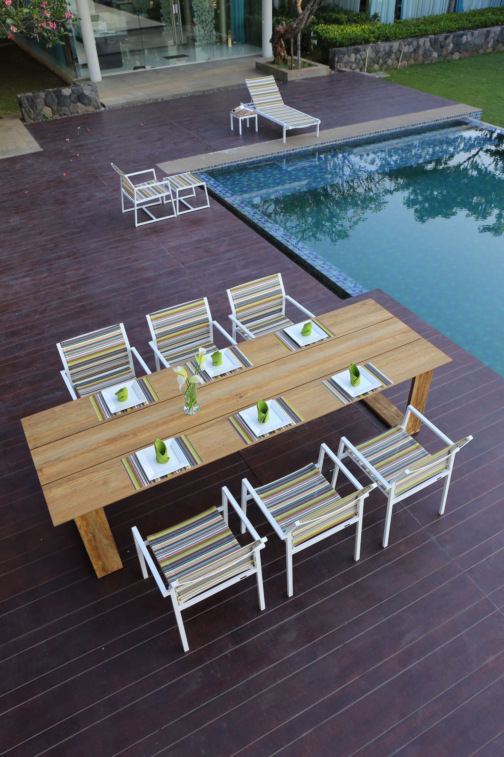 Алюминиевый садовый стул с подлокотниками MAMAGREEN Stripe ARCH-00104639 - Вид №3