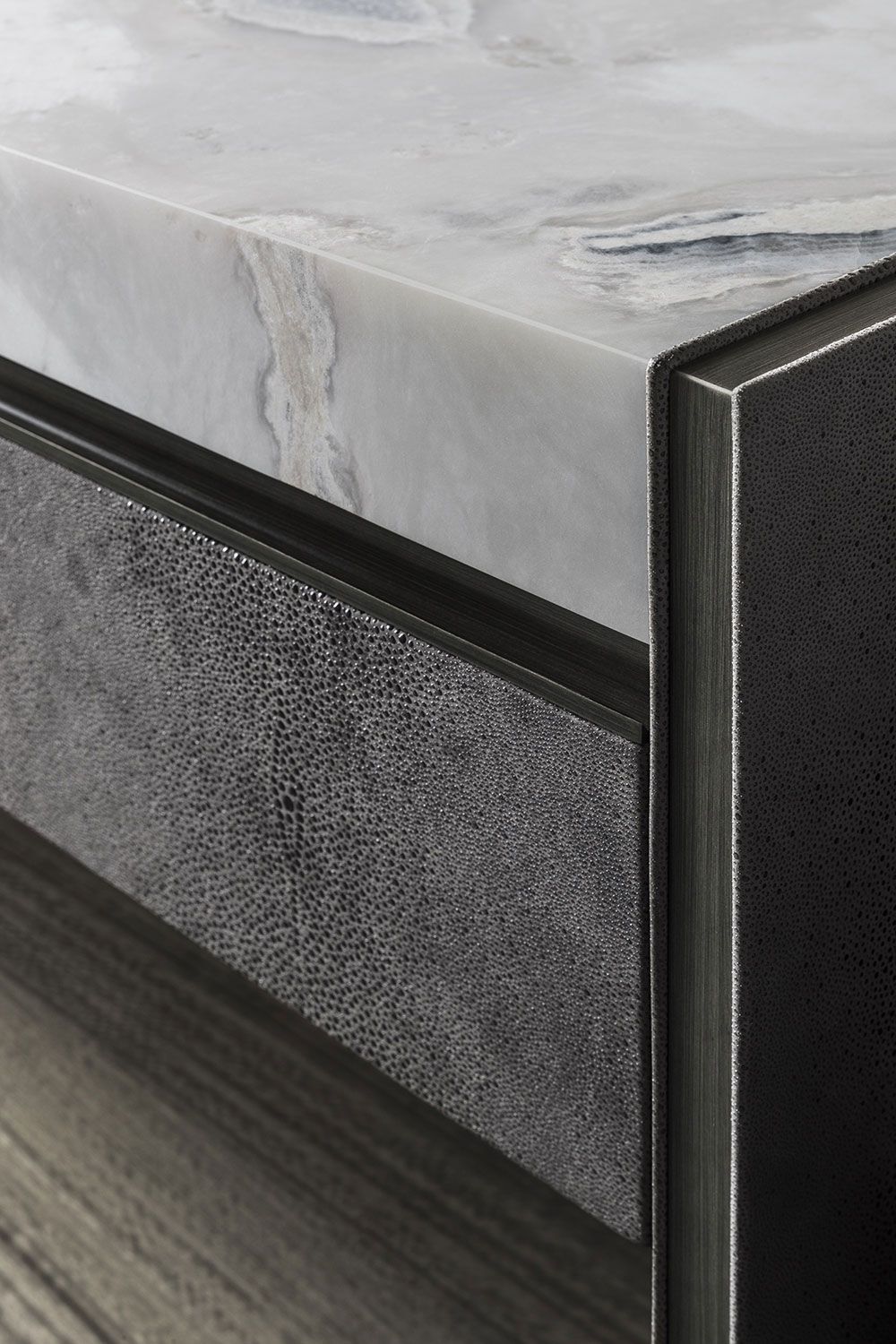 Деревянный шкаф с ящиками, обитыми кожей OAK Metronome ARCH-00117659 - Вид №7