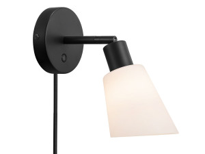 Металлический и стеклянный настенный светильник