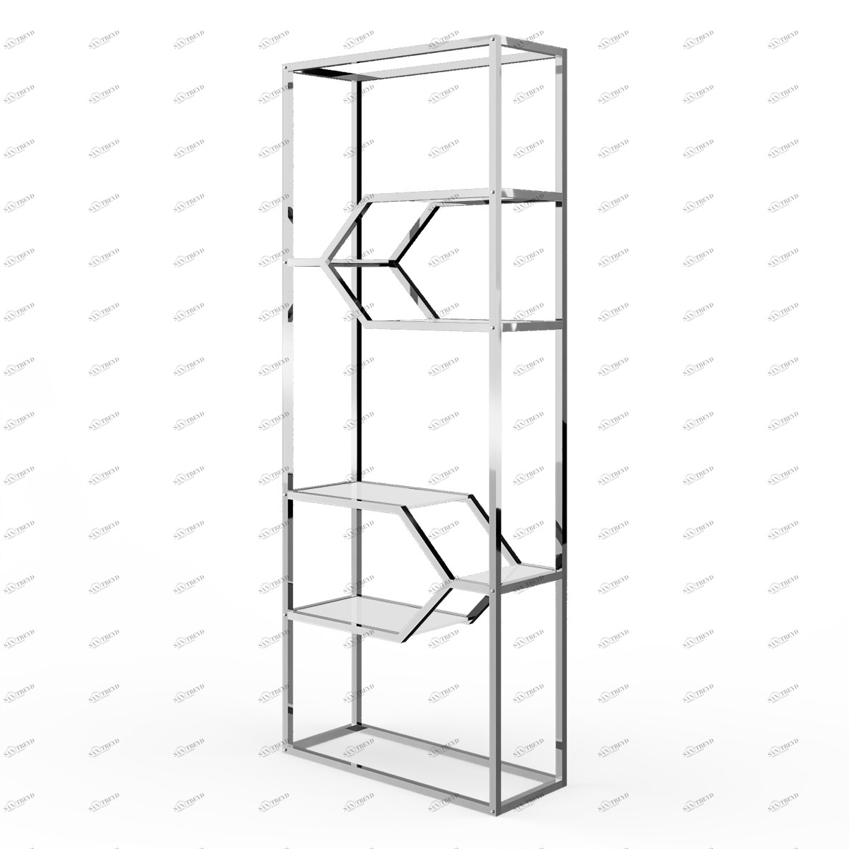 Стеллаж металлический хром Conrad от Delight Collection DELIGHT COLLECTION  248289 Хром 