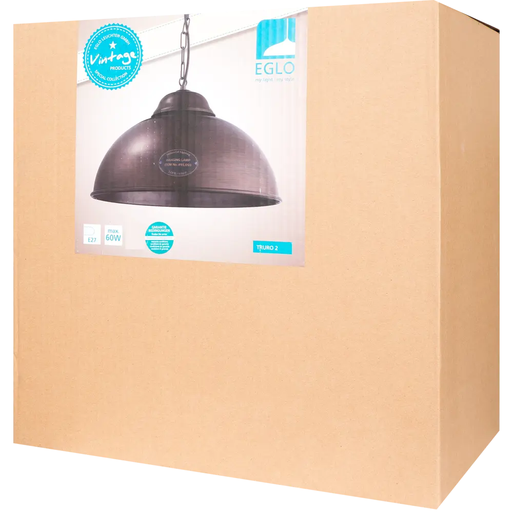 Подвесной светильник Eglo Truro-2 1хE27x60 Вт цвет коричневый антик 18559793 STLM-2169904 Maytoni  - Вид №7