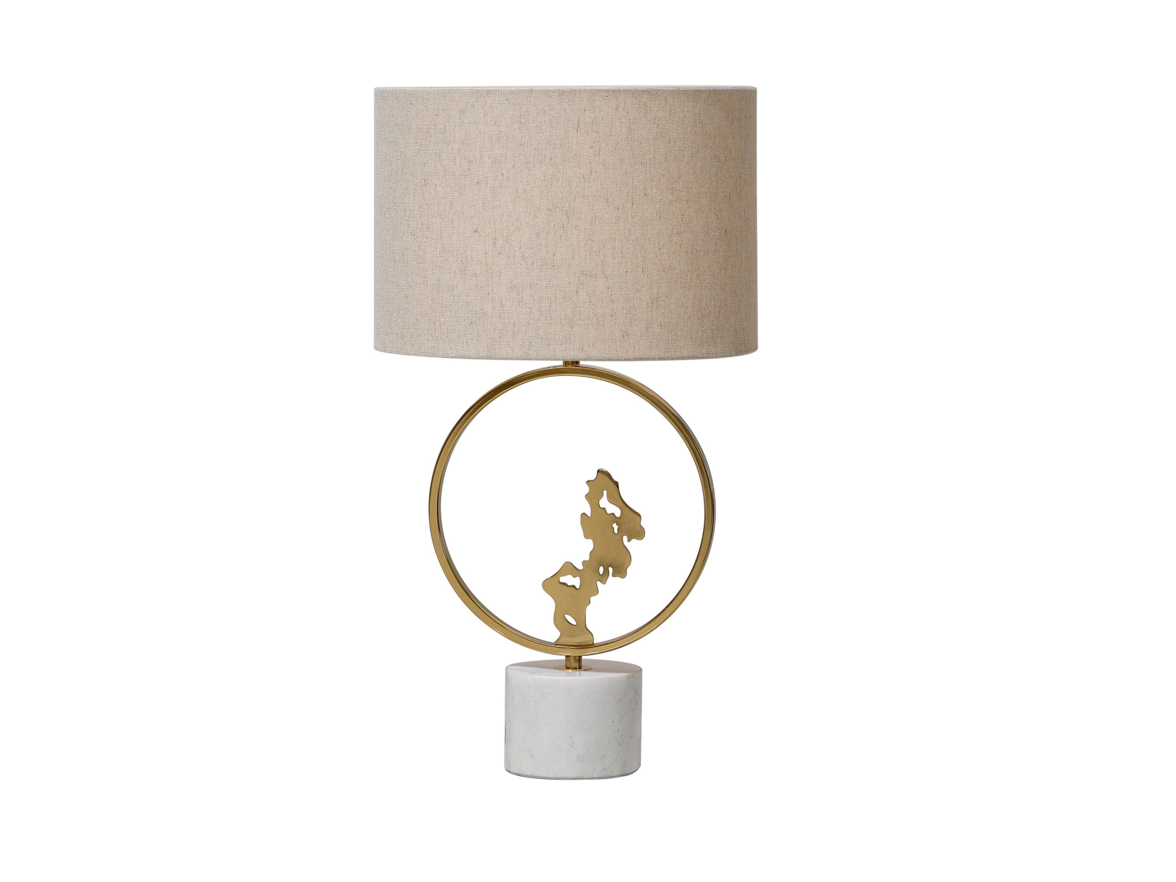 Настольная лампа из ткани и Мраморного основания K-Lighting BIRTH ARCH-00085901