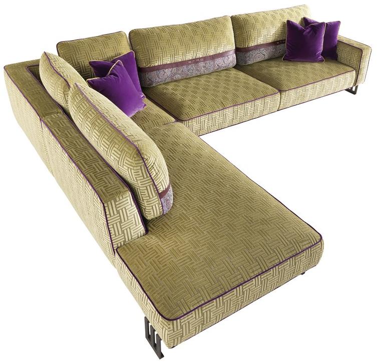 ETRO Home Interiors Угловой диван в бархате Klee E.kle.213.i - Вид №2