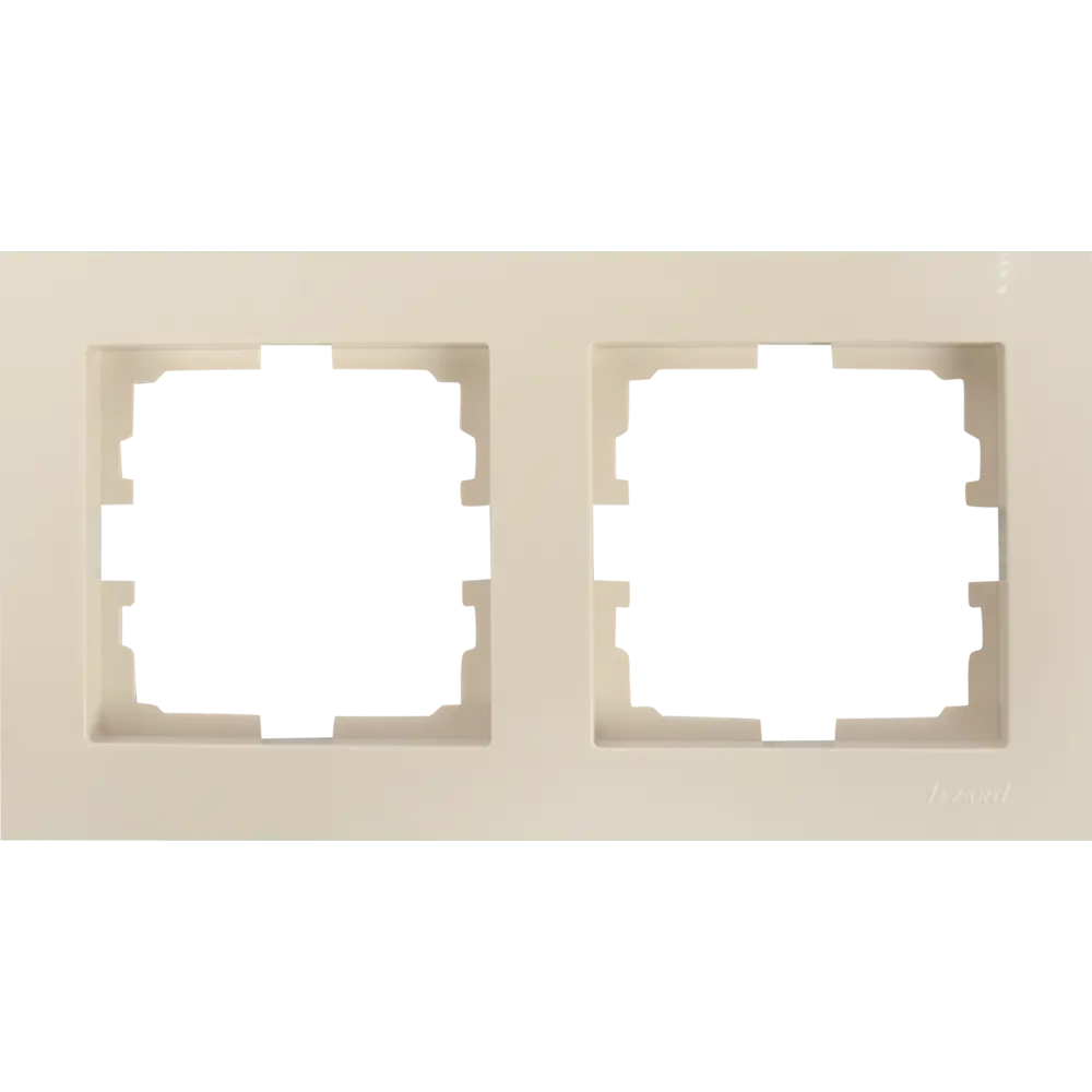 Рамка Lezard Vesna для розеток и выключателей - кремовая глянцевая, 2 поста 84410585 STLM-1571612