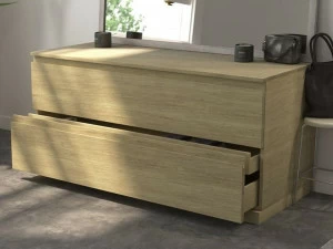RILUXA Напольный шкаф для ванной из дуба с ящиками Modulo Meumodchen2