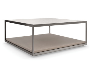 Квадратный журнальный столик из травертина