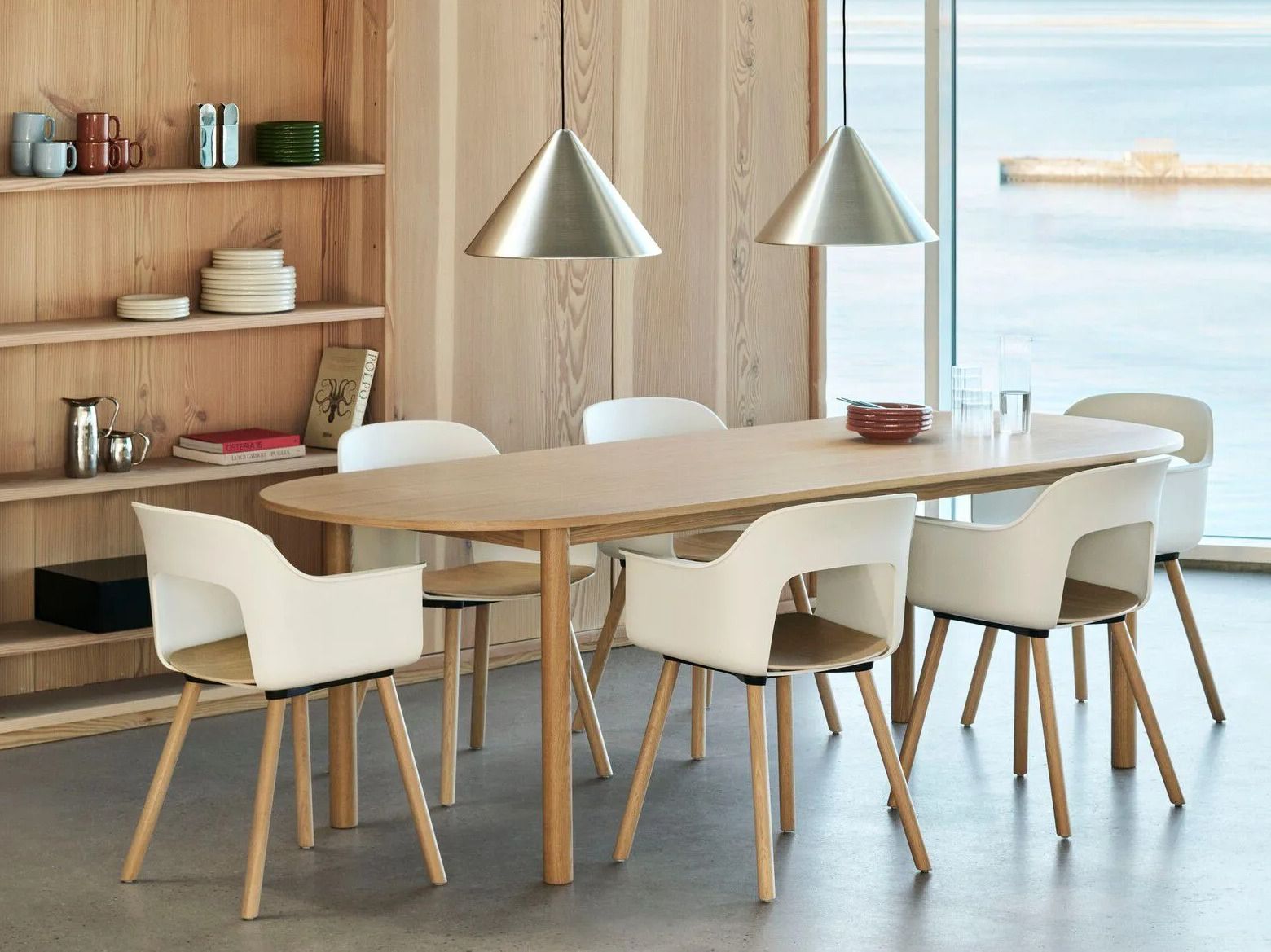 Овальный стол с алюминиевыми ножками или массивным дубом Hay пристройка ARCH-00085823 - Вид №12