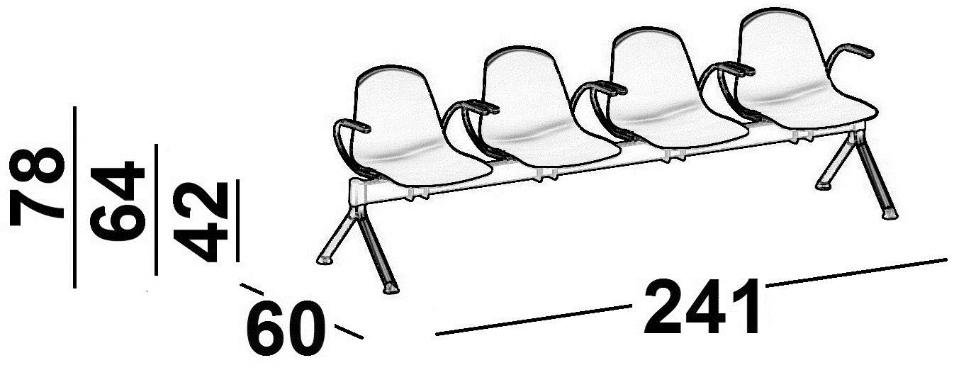 Luxy Сиденье на балке пола с подлокотниками Epoca sun-id-1509180 - Вид №9