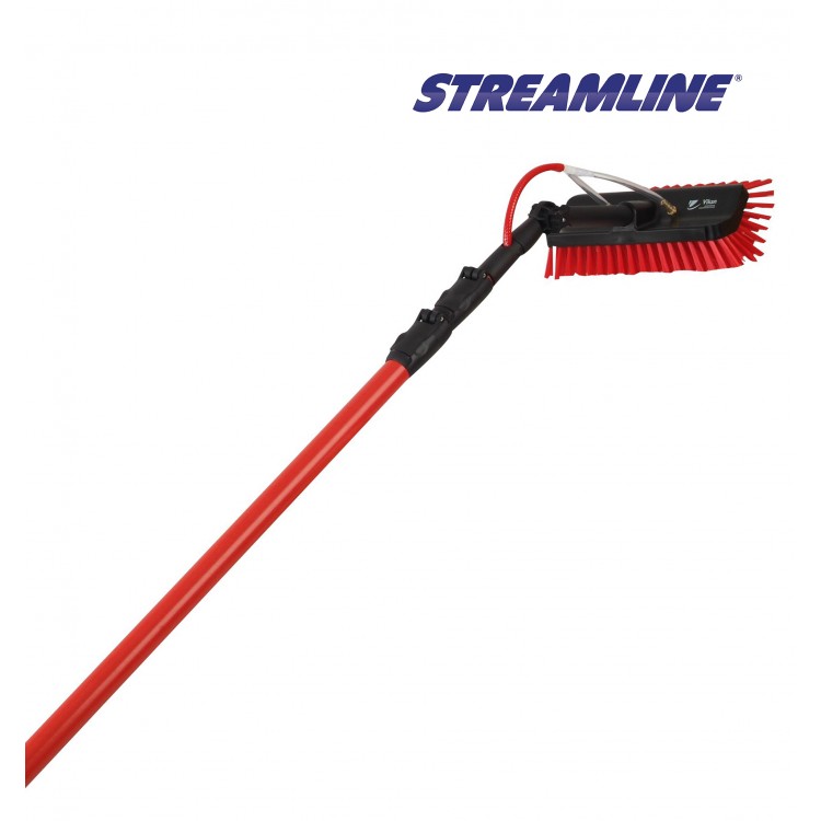 GXTEL5200R STREAMLINE Телескопическая штанга для высотной мойки фасадов, окон и витрин ECOLITE™ 5,2 м Телескопическая штанга с 3 секциями из стекловолокна, длина 5,2 м. вес 1.3 кг (мойка фасада до 2 этажа) 