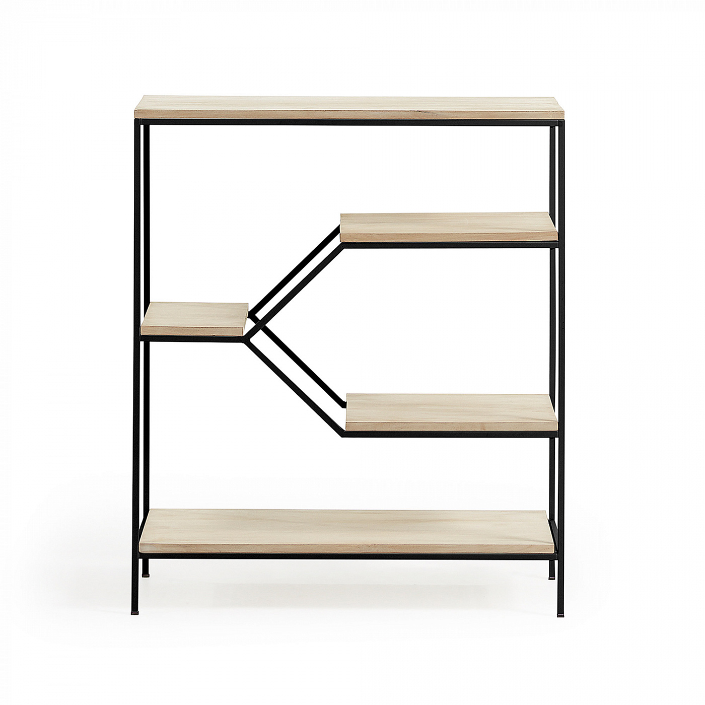 054382 Книжный стеллаж Pyke 80x93 черный La Forma Push  - Вид №2