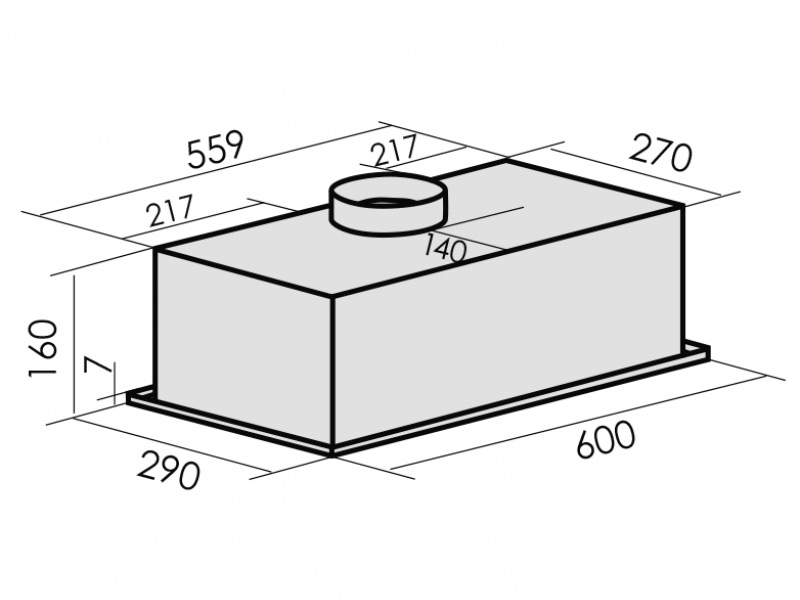 9901180 Вытяжка полновстраиваемая MBS MONSTERA 160 бежевый STDN-0031871 - Вид №9