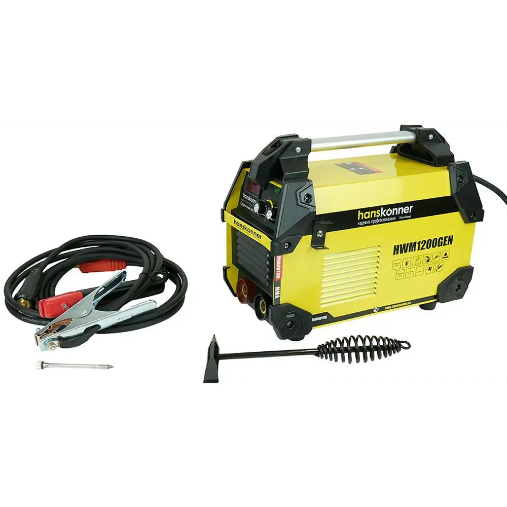 Сварочный аппарат инверторный Hanskonner HWM1200GEN, 200 А, до 5 мм STLM-2072749