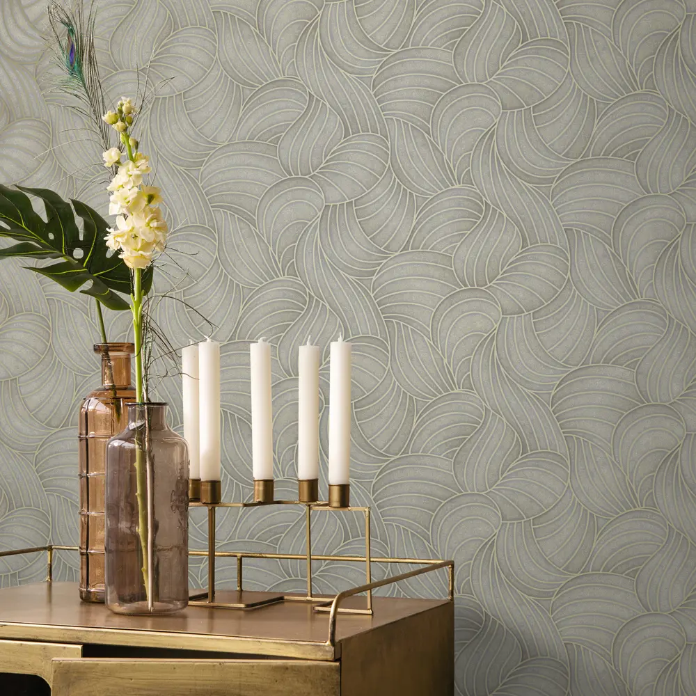 Обои флизелиновые Wall Up Duna серые 1.06 м 645187 STLM-2211043 - Вид №3