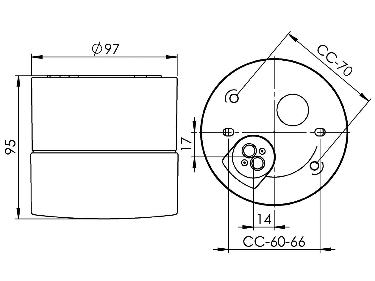 Настенный светильник / потолочный светильник из опалового стекла и фарфора Ifö Electric Opus ARCH-00060190 - Вид №9