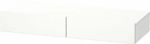DS827101818 Полочка с ящиком DuraStyle #DS8271 1200 x 440 мм Белый матовый, декор
