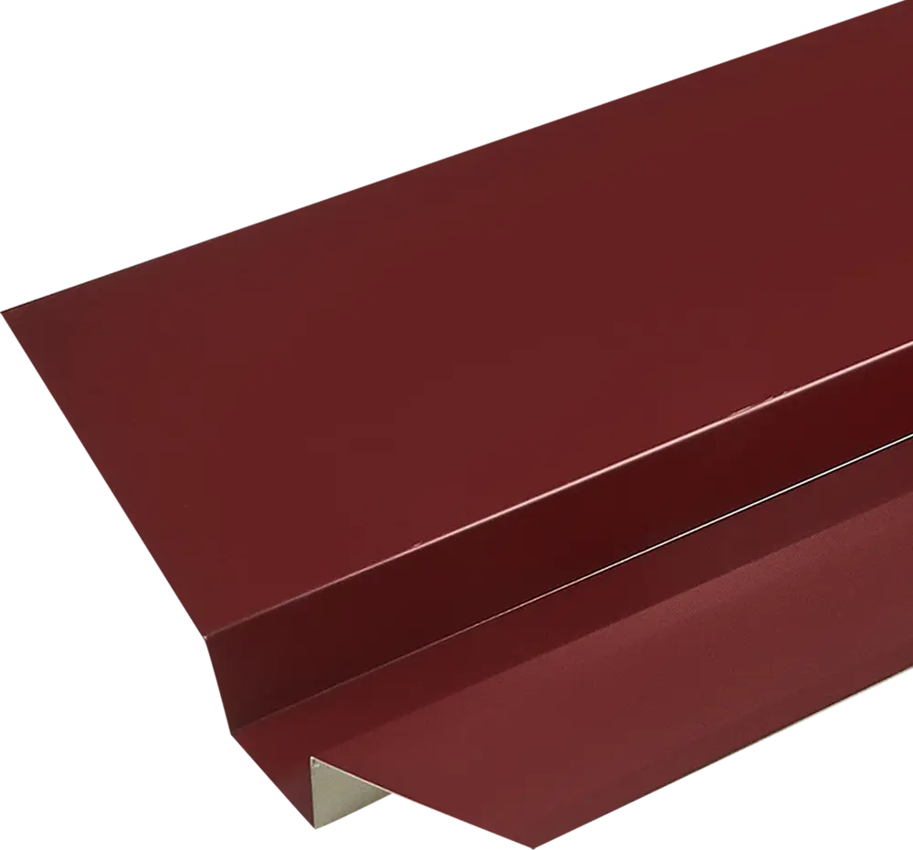 86797755 Ендова верхняя 130x30x50 мм 2 м RAL 3005 0.4 мм красный STLM-0071753