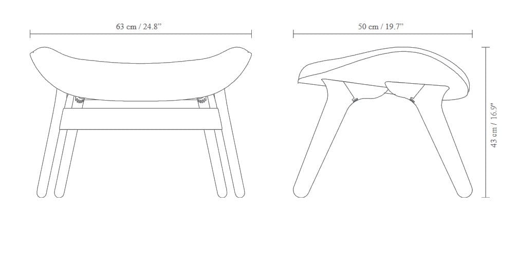 Дубовая мягкая подставка для ног UMAGE a Conversation Piece ARCH-00036808 - Вид №5