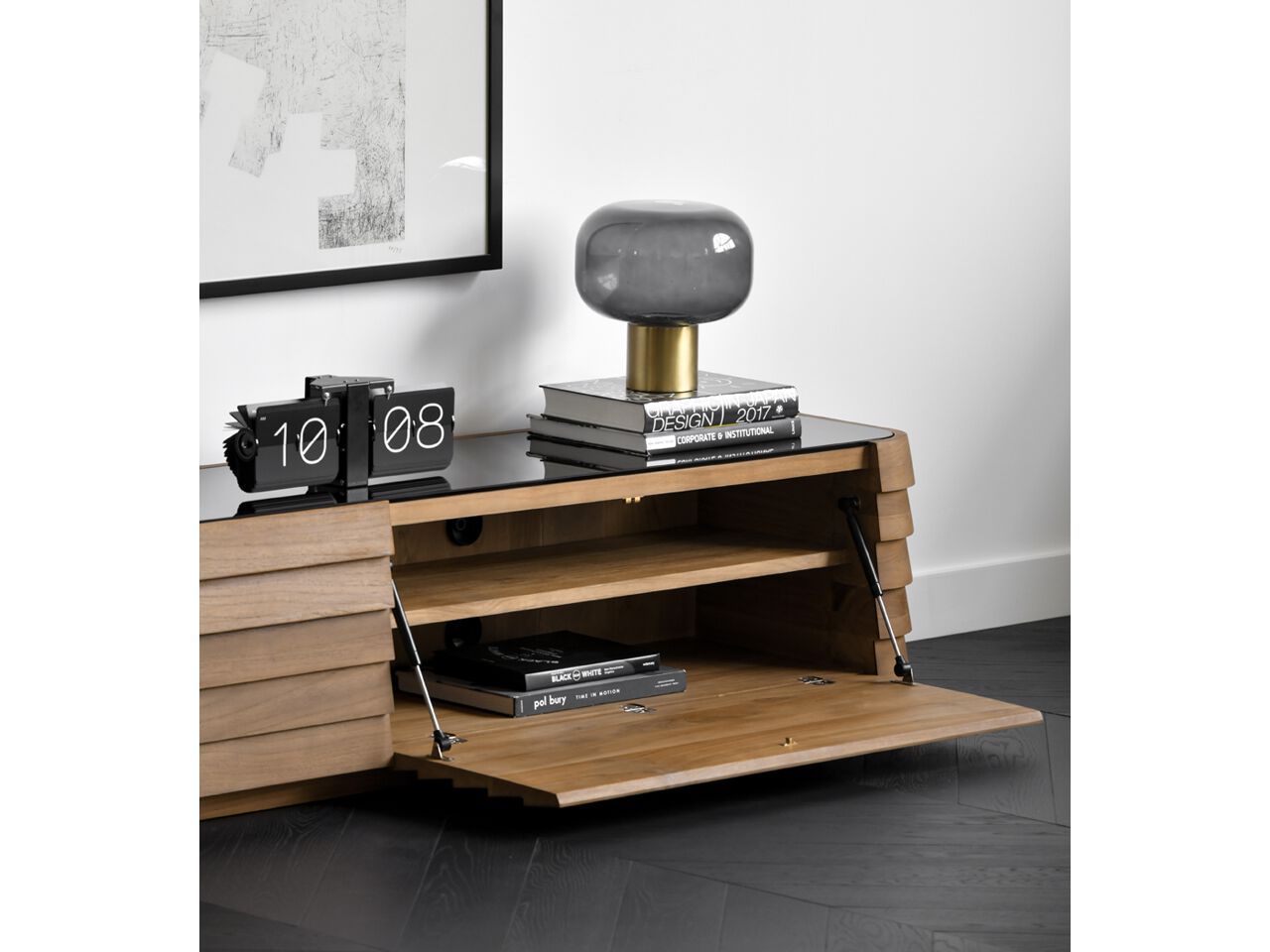 Шкаф для телевизора из массива дерева и стекла Air Division ARCH-00091678 - Вид №6