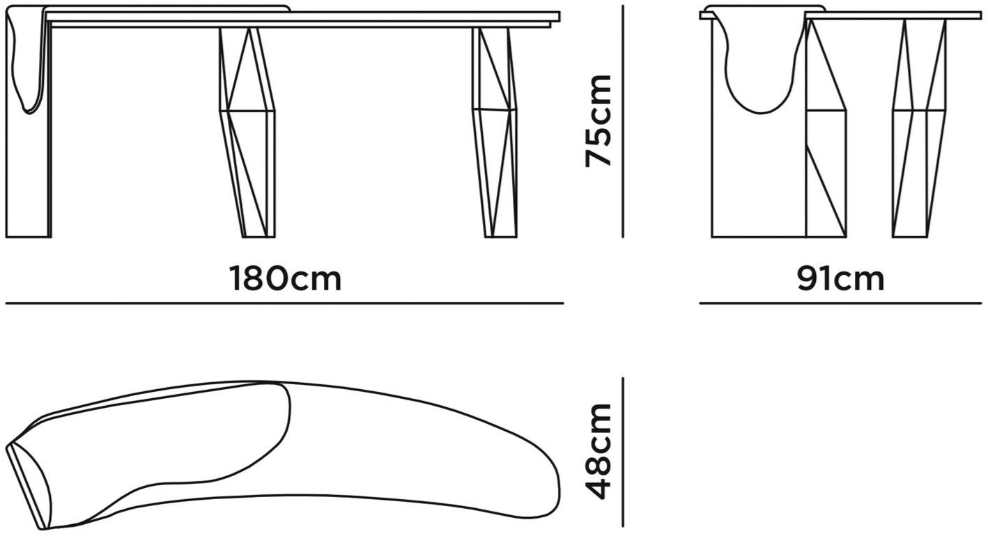 Greenapple Консоль из фанерованной древесины Perfect raw G702421  - Вид №7