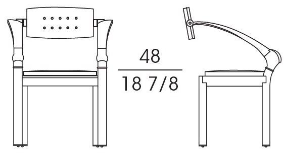 Giorgetti Кресло из бука с подлокотниками  51360  - Вид №2