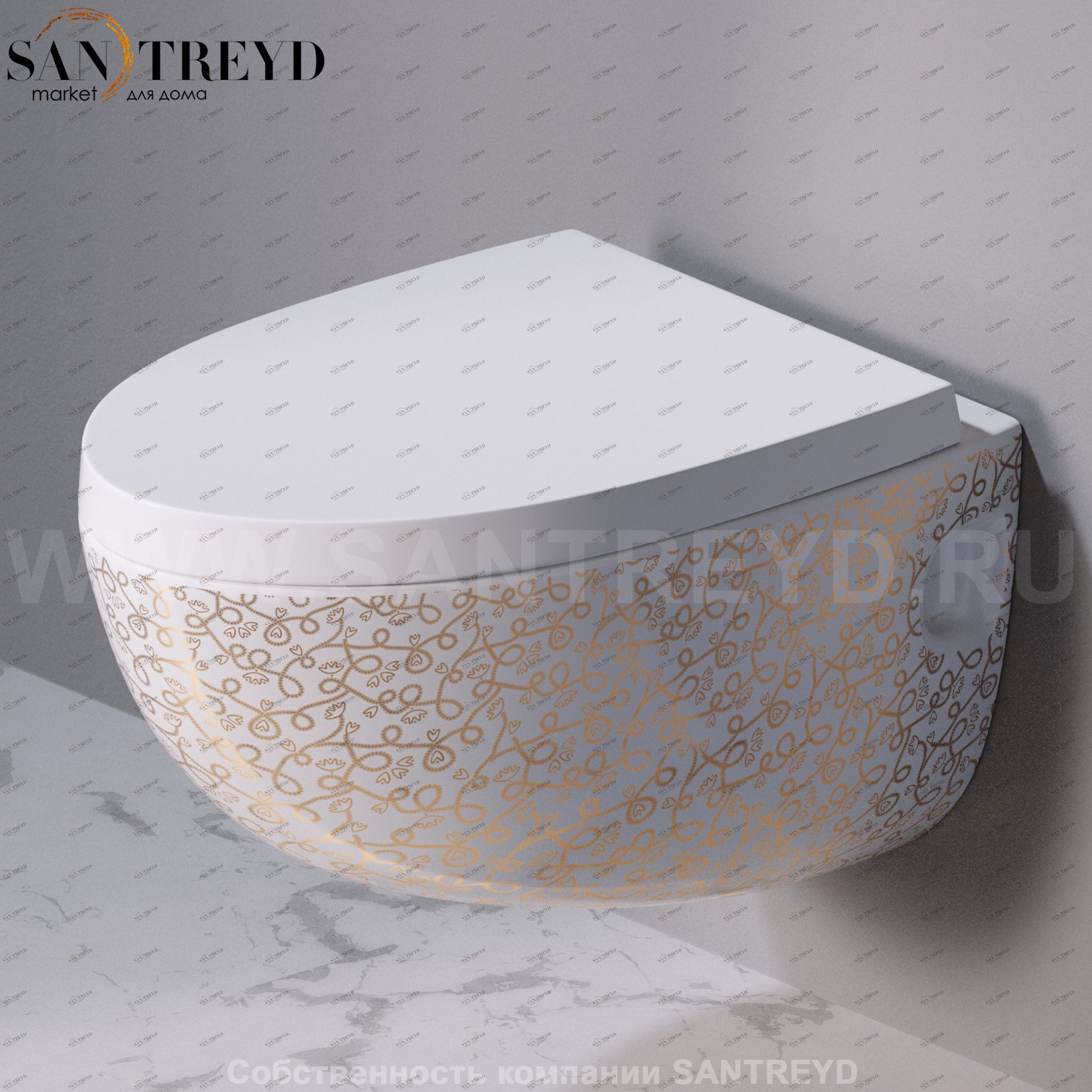 S511.400G Подвесной унитаз настенный Белый A. e T. Italia OVAL Италия AeT ITALIA