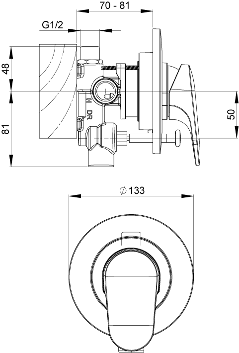 KOSHDCP Смеситель для душа Koha с переключателем Methven  - Вид №1