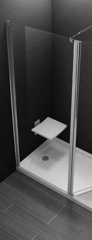 Сидение для душевого ограждения откидное BELBAGNO CUBO BB36A  - Вид №2