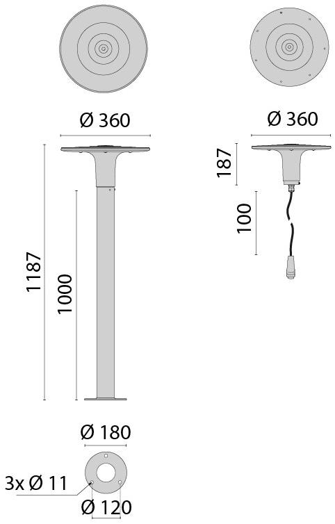 PERFORMANCE iN LIGHTING Светодиодный столбик для общественных мест sun-id-1464408 - Вид №4