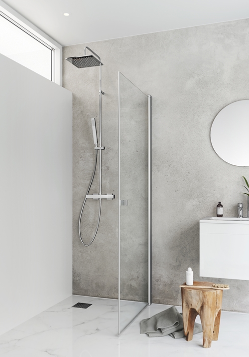 1450303 Igloo Pro Душевая Дверь Прямая Прозрачное Стекло 100 Hafa Прозрачный 