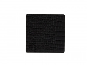 9898 CROCO black подстаканник квадратный 10x10 см, толщина 2мм;LIND DNA