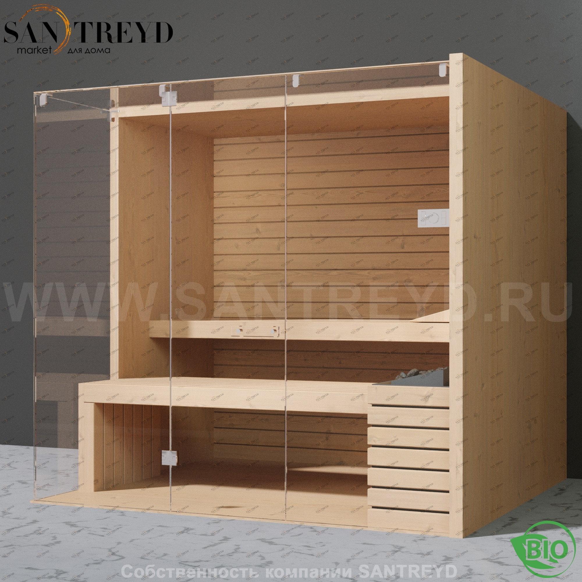 Effegibi SKY CORNER 105 BI55400027 Био-сауна. Мощность: 12 кВт макс. Размеры: длина 230 см, ширина 200 см. Отделка: канадский хемлок.