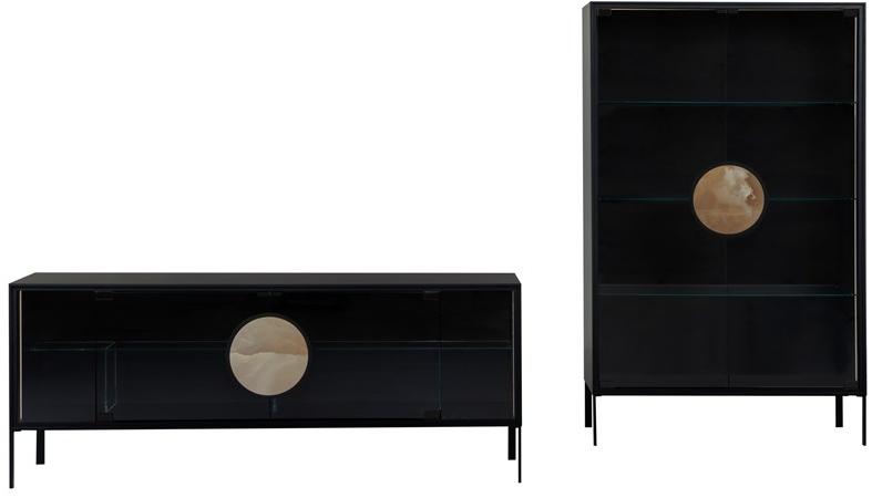 Tonin Casa Буфет стеклянный с распашными дверцами Dot DOT 2.0 sun-id-1347265 - Вид №2