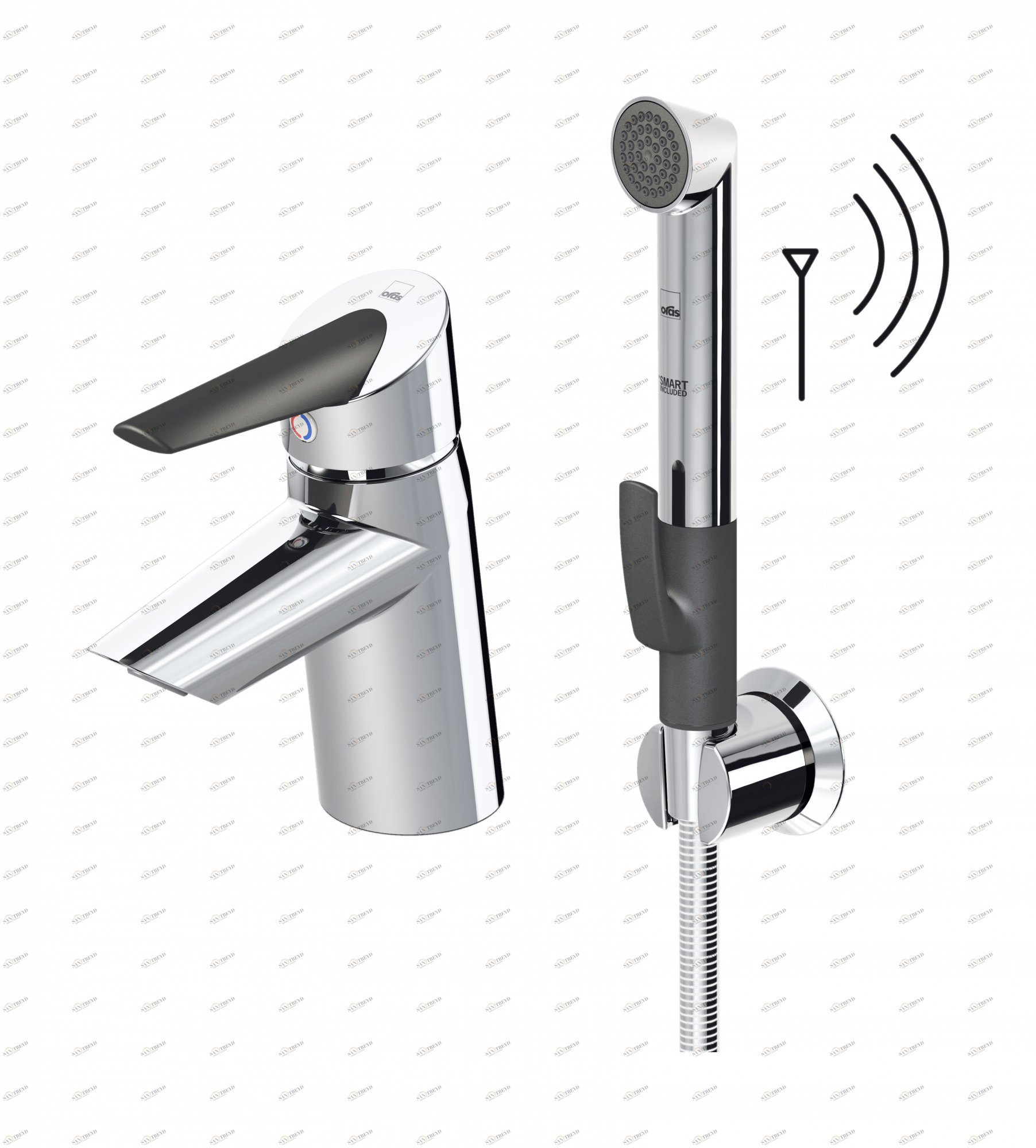 Oras 2703F Смеситель для умывальника, 3 V 2703F Optima Хром 