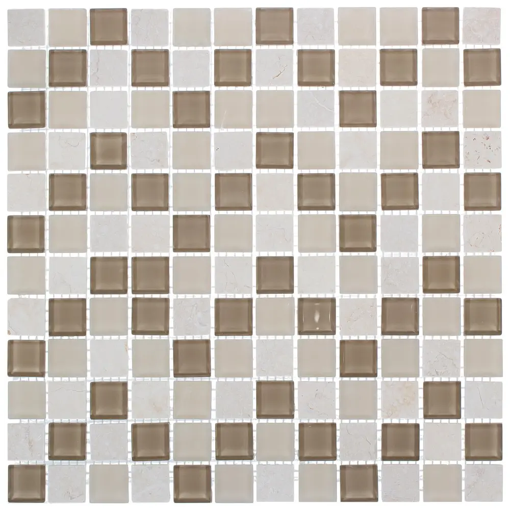 Мозаика Kreaforta из стекла и мрамора для ванной и кухни 30×30 см 89412211 STLM-1567994 - Вид №1