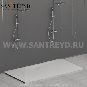 DR17090501 Душевой поддон 170х90 см цвет Белый бархат Globo DOCCIASMART Италия