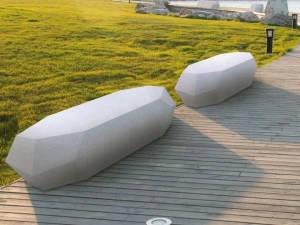 Metalco Скамья в хпк без спинки Stile molecular concrete