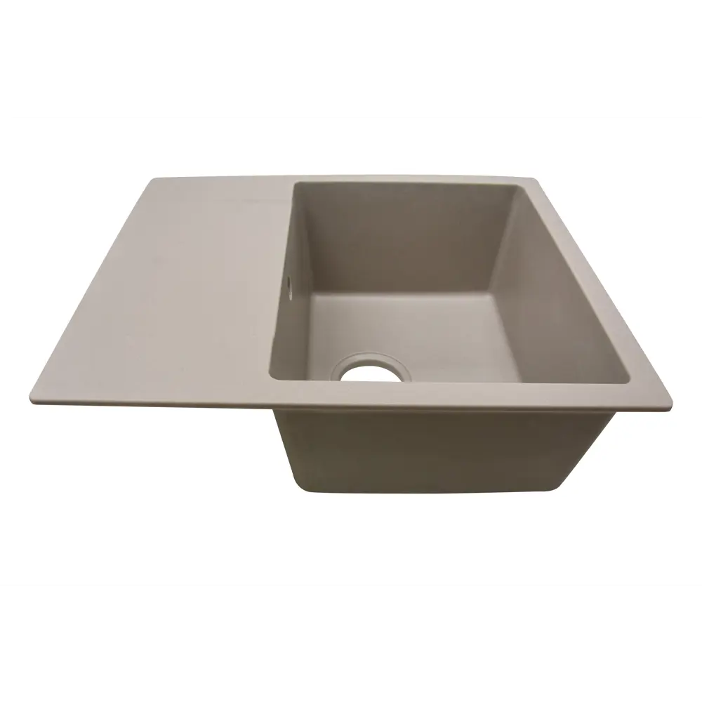 Мойка для кухни врезная KONSENSA 48x60 см глубина чаши 20 см кварц цвет серый Lm 60x48 STLM-2007195 - Вид №4