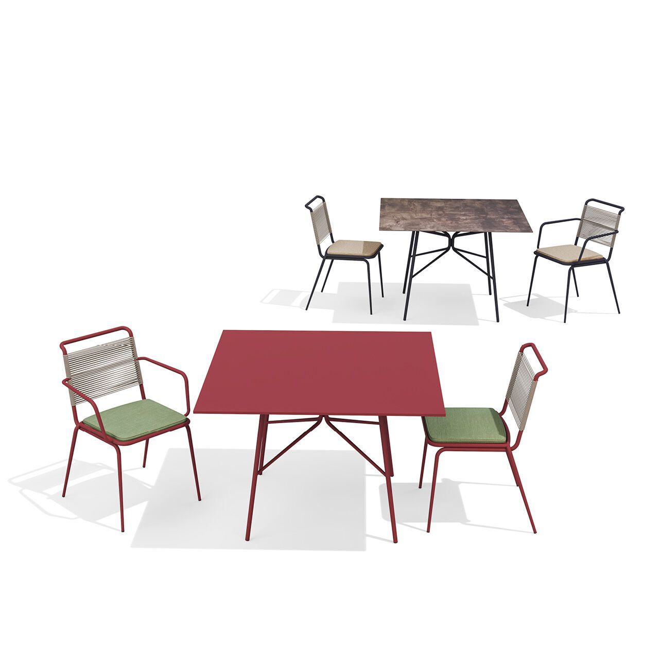 Квадратный стальной стол с порошковым покрытием BABEL D Kissi ARCH-00140145 - Вид №2