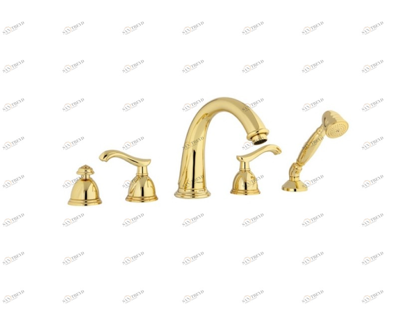 051016.000.00 Набор для ванны с пятью отверстиями Золото 24К Mestre Oman