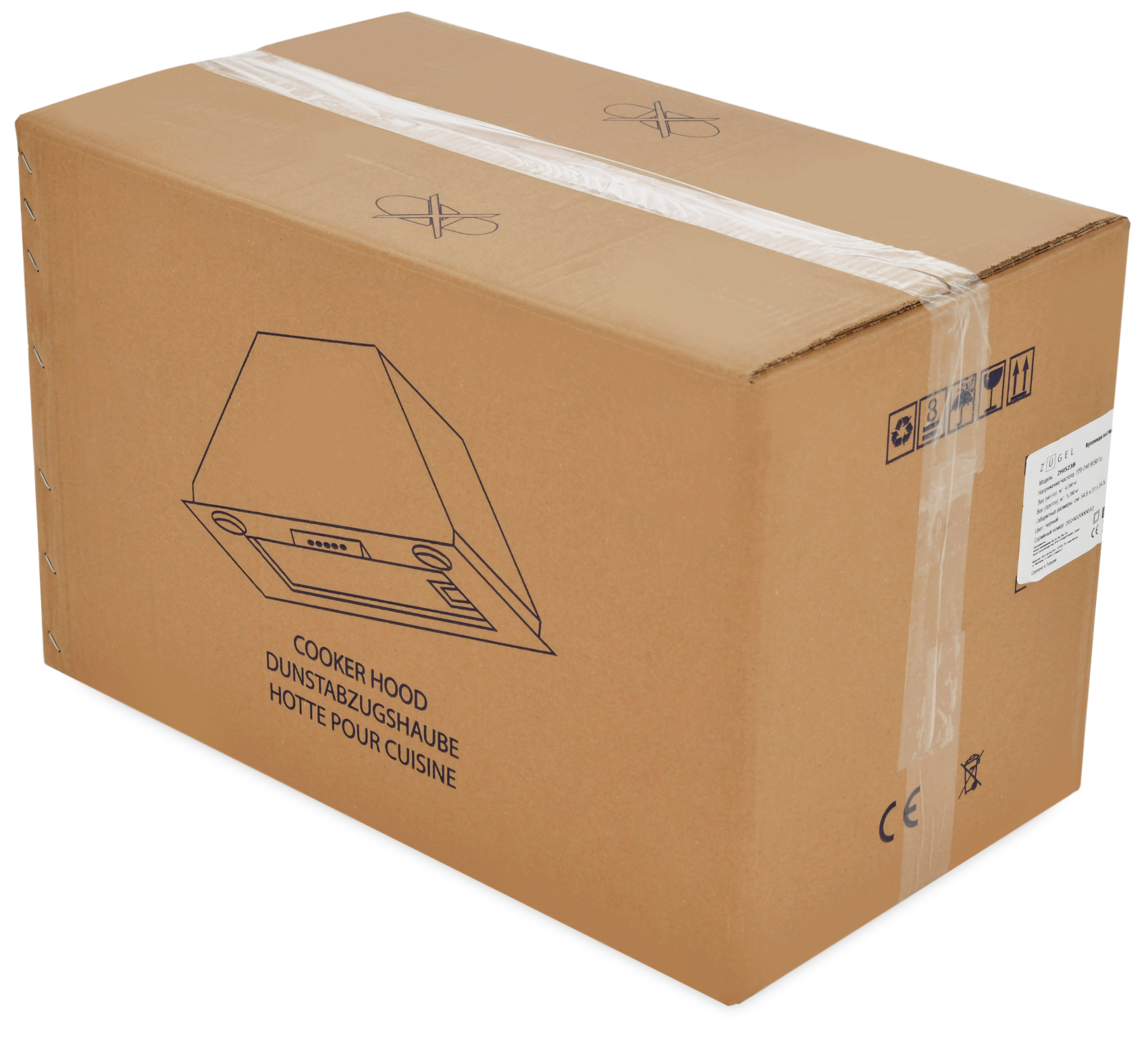 9175461 Вытяжка полновстраиваемая ZUGEL ZHI523B черный STDN-0084326 - Вид №18