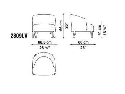 Кресло с подлокотниками Maxalto ARCH-00080768 - Вид №7