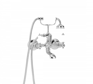 Gentry Home Смеситель для раковины мостик на 2 отверстия 200мм Berkeley Хром GH100372