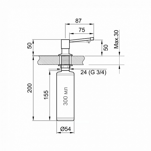 05 D, ШВАРЦ (чёрный металлик), ДОЗАТОР КУХОННЫЙ GRANULA  - Вид №2