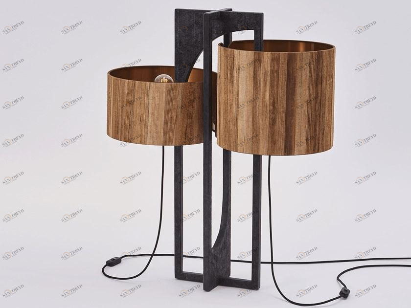 Paolo Castelli Настольная лампа из бананового волокна и древнего камня Hyperbole Ill.hype.100 