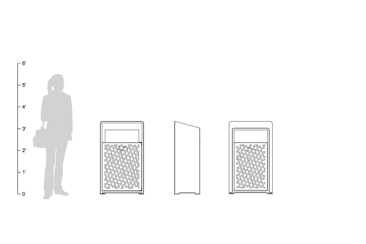 FSRT220 Емкость для мусора со скосом  Forms-surfaces  - Вид №8