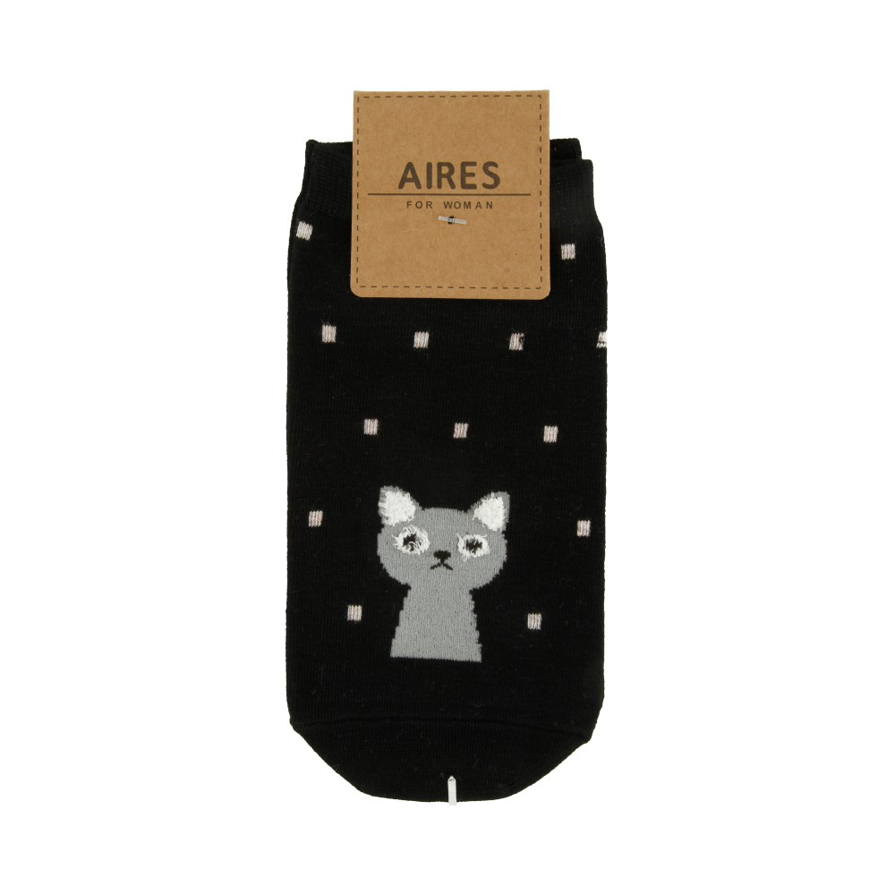 36-39 Носки №01 2183032 "Кошечка", black р Santreyd 